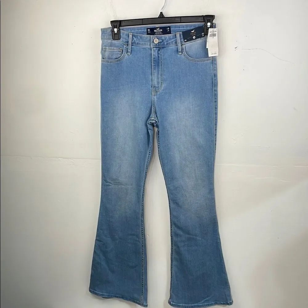 HOLLISTER Light Blue High Rise Flared Women's Jeans 30x31